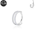 ASTM F136 Titanium 18G16G Double Hoop Segment Clicker Implant Grade Titanium