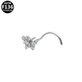ASTM F136 Titanium 20G Butterfly Screw Nose Studs CZ Hypoallergenic Implant Grade Titanium