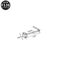 ASTM F136 Titanium 18G 20G 22G L-Shaped Nose Studs with CZ Implant Grade Titanium
