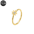 ASTM F136 Titanium 20G Cute Daisy Nose Hoop Adjustable Implant Grade Titanium