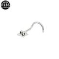 ASTM F136 Titanium 20G Snake Screw Nose Studs Implant Grade Piercing Jewelry