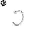 ASTM F136 Titanium 18G Flat Top Screw Nose Hoop Hypoallergenic Implant Grade Piercing Jewelry