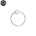ASTM F136 Titanium 20G Nose Hoop CZ Hypoallergenic Adjustable Piercing Jewelry