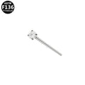 ASTM F136 Titanium 20G Straight Nose Stud CZ Hypoallergenic Comfortable Pin Piercing Jewelry