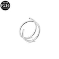 ASTM F136 Titanium 20G Anticlockwise Double Ring Nose Hoop Hypoallergenic Piercing Jewelry
