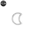 ASTM F136 Titanium 16G Moon Shape Segment Clicker Implant Grade Piercing Jewelry