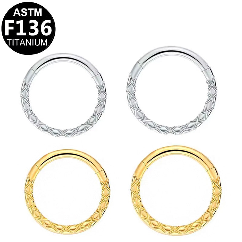 ASTM F136 Titanium 16G Segment Clicker Implant Grade Titanium Piercing Jewelry