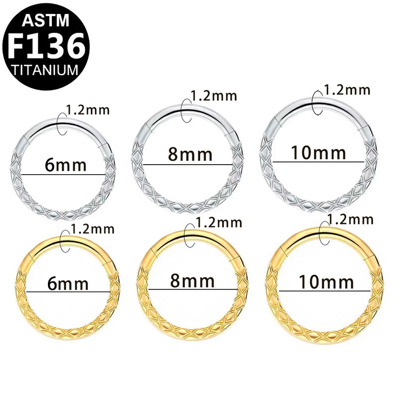 ASTM F136 Titanium 16G Segment Clicker Implant Grade Titanium Piercing Jewelry