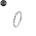 ASTM F136 Titanium 16G Segment Clicker CZ Hypoallergenic Piercing Jewelry
