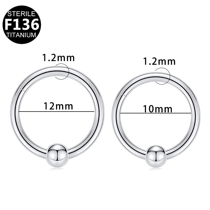 ASTM F136 Titanium 16G Segment Clicker Sliver Implant Grade Piercing Jewelry