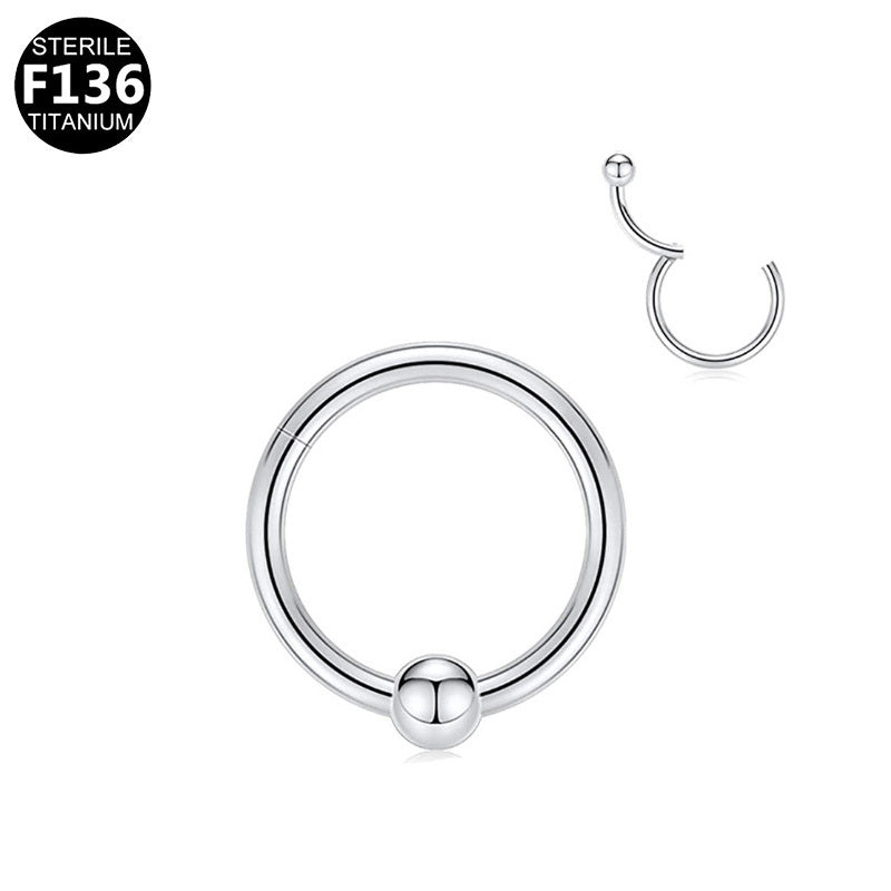 ASTM F136 Titanium 16G Segment Clicker Sliver Implant Grade Piercing Jewelry