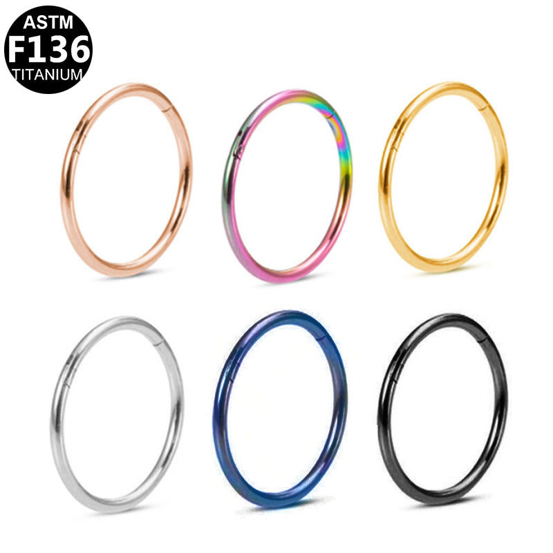 ASTM F136 Titanium 20G 18G 16G 14G Segment Clicker Implant Grade Piercing Jewelry