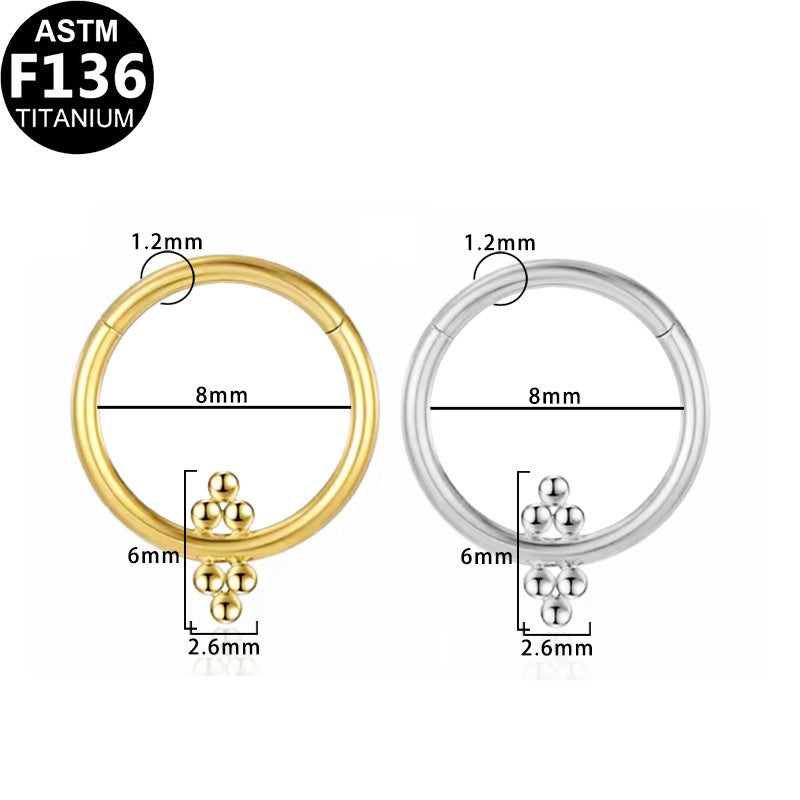 ASTM F136 Titanium 16G Segment Clicker Hypoallergenic Piercing Jewelry