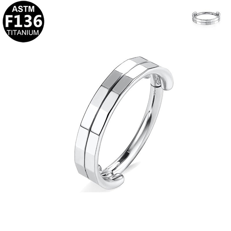 ASTM F136 Titanium 16G Segment Clicker Hypoallergenic Piercing Jewelry