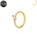 ASTM F136 Titanium 16G Segment Clicker Marquise CZ Hypoallergenic Piercing Jewelry