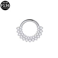 ASTM F136 Titanium 16G Segment Clicker CZ Delicate Hypoallergenic Piercing Jewelry