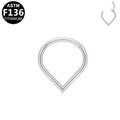 ASTM F136 Titanium 16G V-Shape Segment Clicker Hypoallergenic Piercing Jewelry