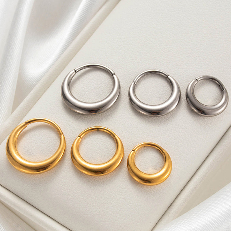 ASTM F136 Titanium 16G Thickened Crescent Moon Segment Clicker Hypoallergenic Piercing Jewelry