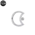 ASTM F136 Titanium 16G C Shape Segment Clicker CZ Hypoallergenic Piercing Jewelry