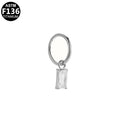 ASTM F136 Titanium 18G16G Baguette CZ Charm Segment Clicker Hypoallergenic Piercing Jewelry