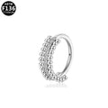 ASTM F136 Titanium 16G Beaded & CZ Segment Clicker CZ Hypoallergenic Piercing Jewelry