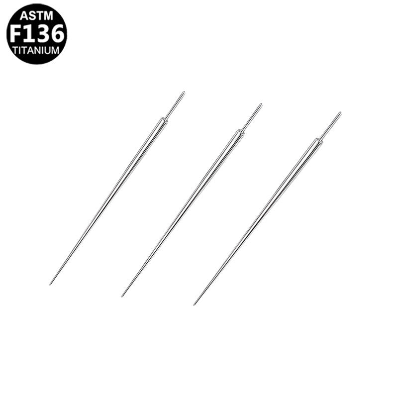 ASTM F136 Titanium Uncture Guiding Needle For Threadless Hypoallergenic Piercing Jewelry