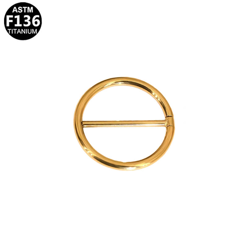 ASTM F136 Titanium 14G Minimalist Circle Nipple Ring Hypoallergenic Piercing Jewelry