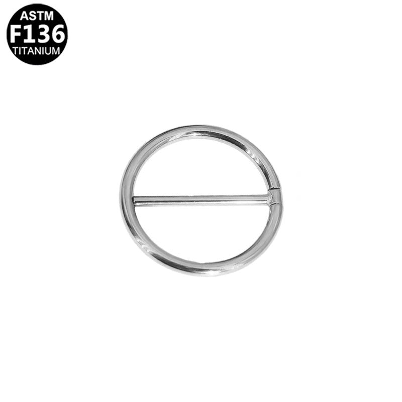ASTM F136 Titanium 14G Minimalist Circle Nipple Ring Hypoallergenic Piercing Jewelry
