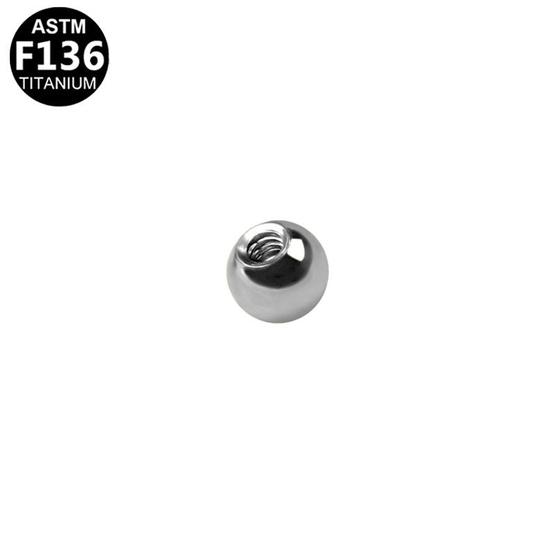 ASTM F136 Titanium Top Part External Threaded Ball Hypoallergenic Piercing Jewelry