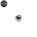 ASTM F136 Titanium Top Part External Threaded Ball Hypoallergenic Piercing Jewelry