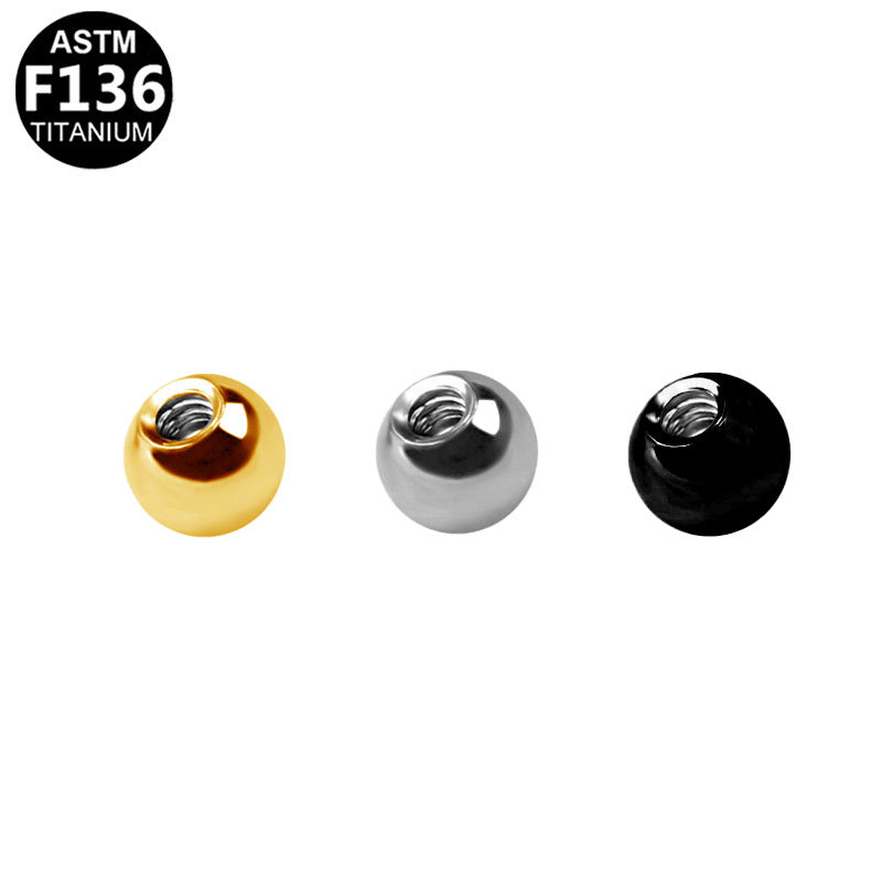 ASTM F136 Titanium Top Part External Threaded Ball Hypoallergenic Piercing Jewelry