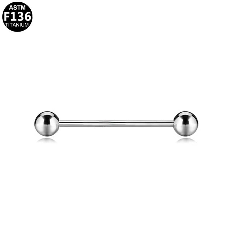 ASTM F136 Titanium 14G16G External Thread Barbell Hypoallergenic Piercing Jewelry