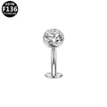 ASTM F136 Titanium 14G CZ Threadless Belly Button Ring Comfortable Flat Disc Top Navel Piercing Implant Grade Jewelry