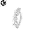 ASTM F136 Titanium 14G Wave Pave CZ Belly Button Clicker Implant Grade Piercing Jewelry
