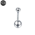 ASTM F136 Titanium High-Polish Ball Internal Thread Belly Button Ring Gold PVD Minimalist Implant Grade Body Jewelry