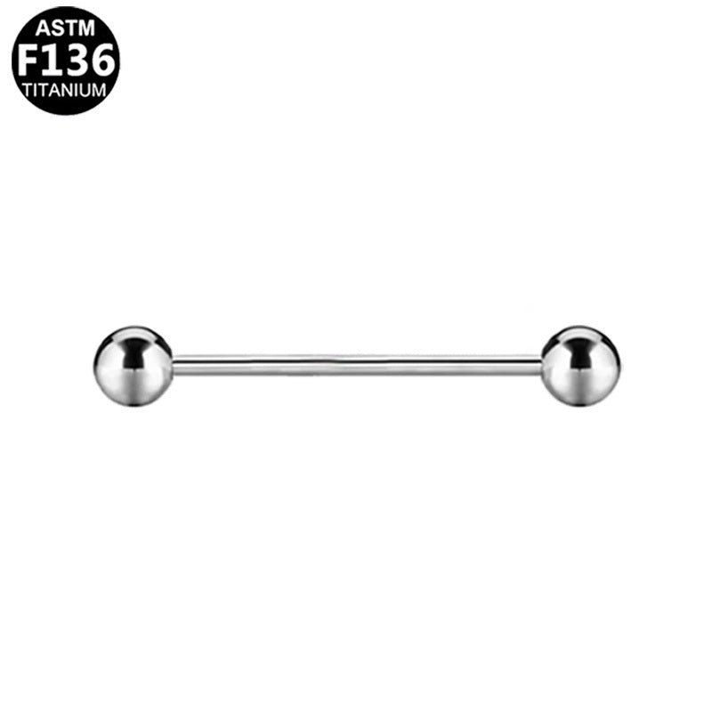 ASTM F136 Titanium 16G Threadless Barbell Classic High-Polish Minimalist Hypoallergenic Implant Grade Piercing