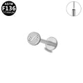 ASTM F136 Titanium 16G Yin Yang Threadless Labret Tai Chi Zen Hypoallergenic Piercing Jewelry