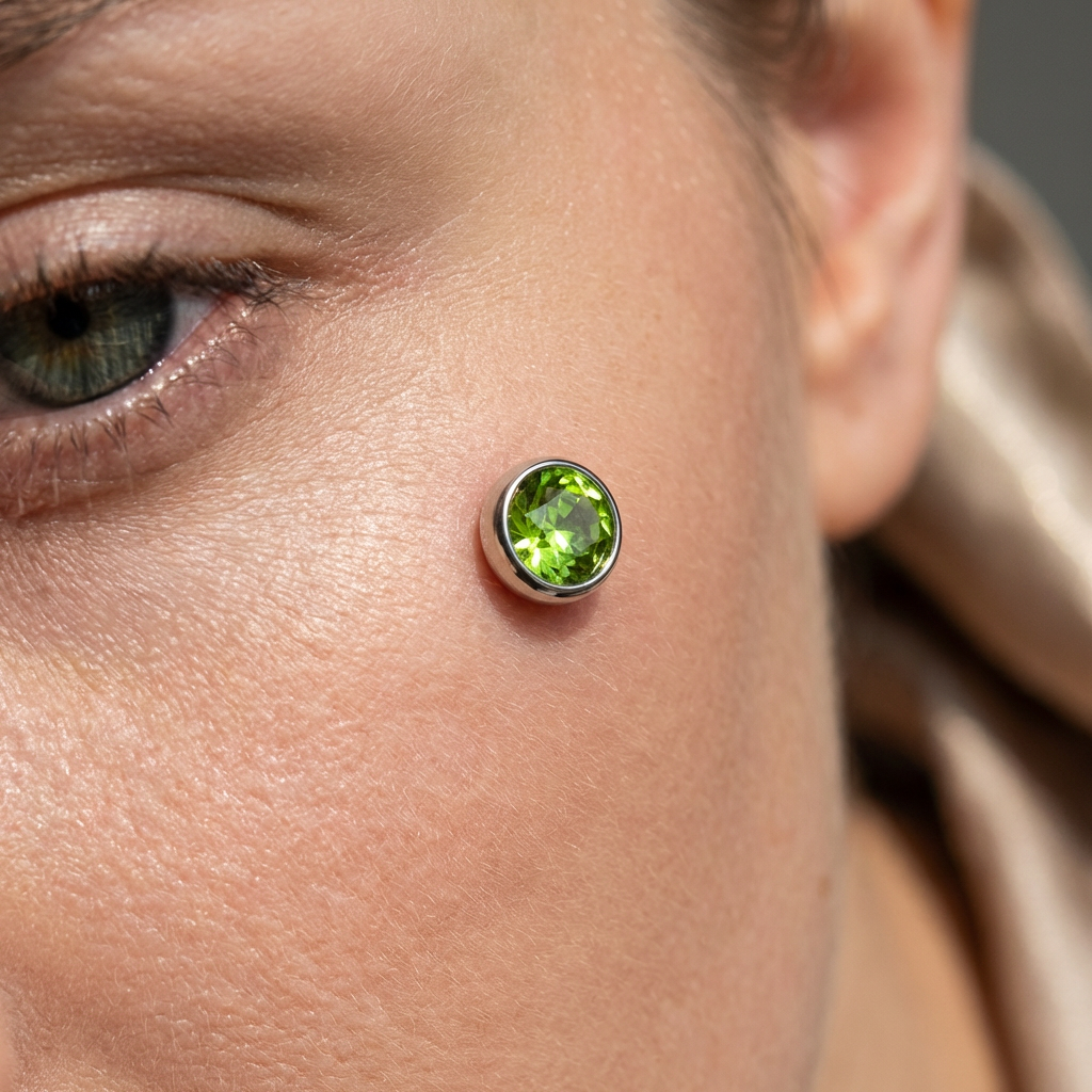 ASTM F136 Titanium 14G CZ Internal Thread Dermal Anchor Microdermal Professional Hypoallergenic Implant Grade Body Piercing Jewelry