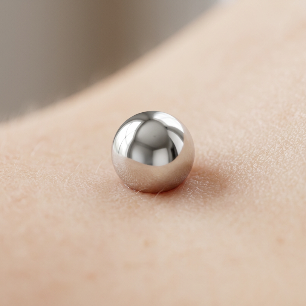 ASTM F136 Titanium 14G Essential Ball Internal Thread Dermal Anchor Hypoallergenic Implant Grade Piercing Jewelry
