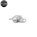 ASTM F136 Titanium 14G Dolphin Internal Thread Dermal Anchor Professional Hypoallergenic Implant Grade Piercing Jewelry