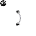 ASTM F136 Titanium 16G Minimalist Internal Thread Eyebrow Ring Hypoallergenic Piercing Jewelry