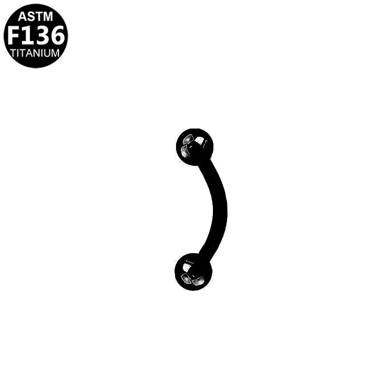 ASTM F136 Titanium 16G Minimalist Internal Thread Eyebrow Ring Hypoallergenic Piercing Jewelry