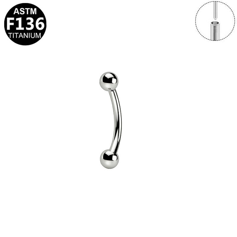 ASTM F136 Titanium 16G Minimalist Threadless Eyebrow Ring Hypoallergenic Implant Grade Piercing Jewelry