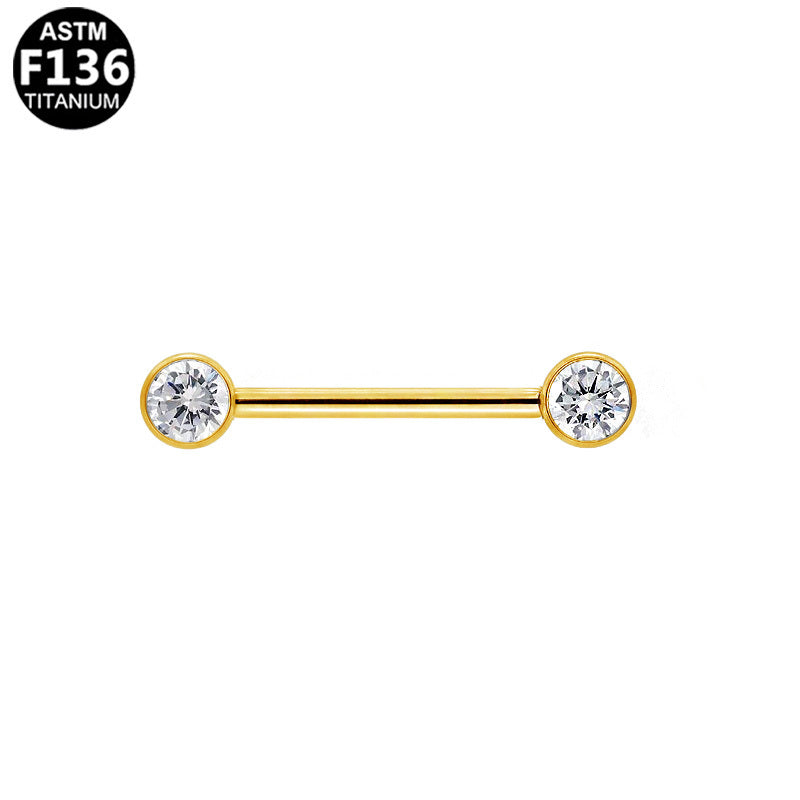 ASTM F136 Titanium 14G Internal Thread Nipple Ring Hypoallergenic Body Piercing Jewelry