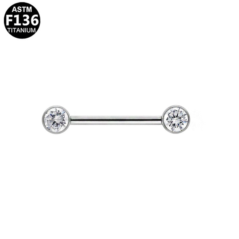 ASTM F136 Titanium 14G Internal Thread Nipple Ring Hypoallergenic Body Piercing Jewelry