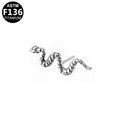 ASTM F136 Titanium 6mm 11.5mm Snake Threadless Top Part Hypoallergenic Piercing Jewelry