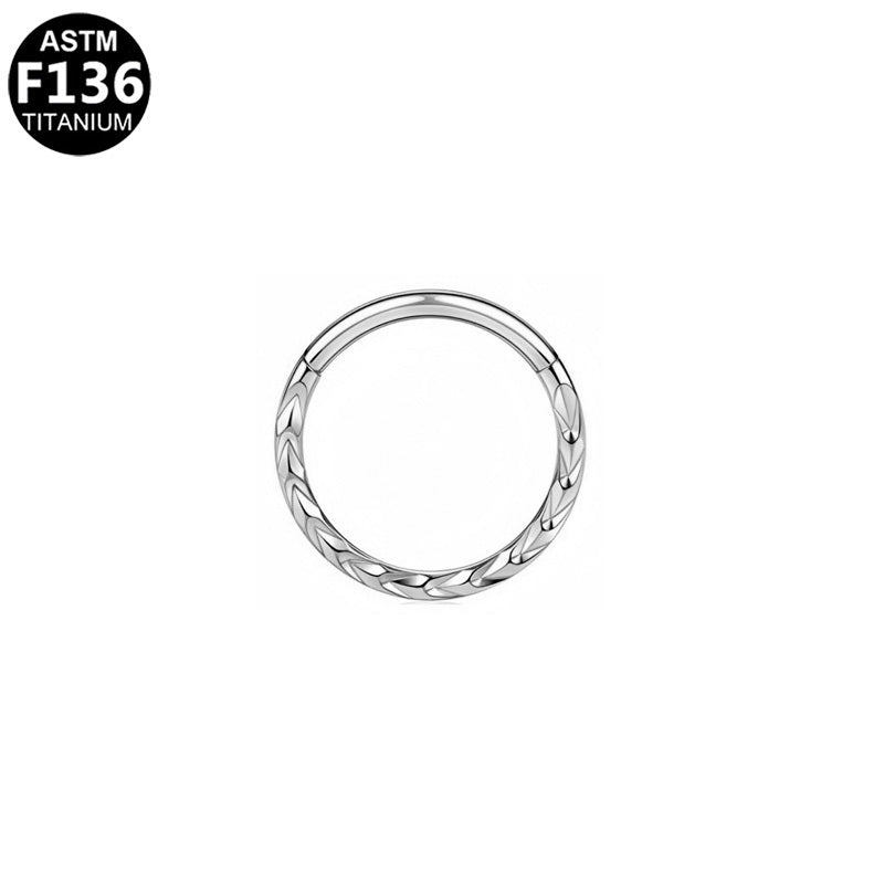 ASTM F136 Titanium 18G Braided Hinged Segment Clicker & Helix Hoop Hypoallergenic Piercing Jewelry