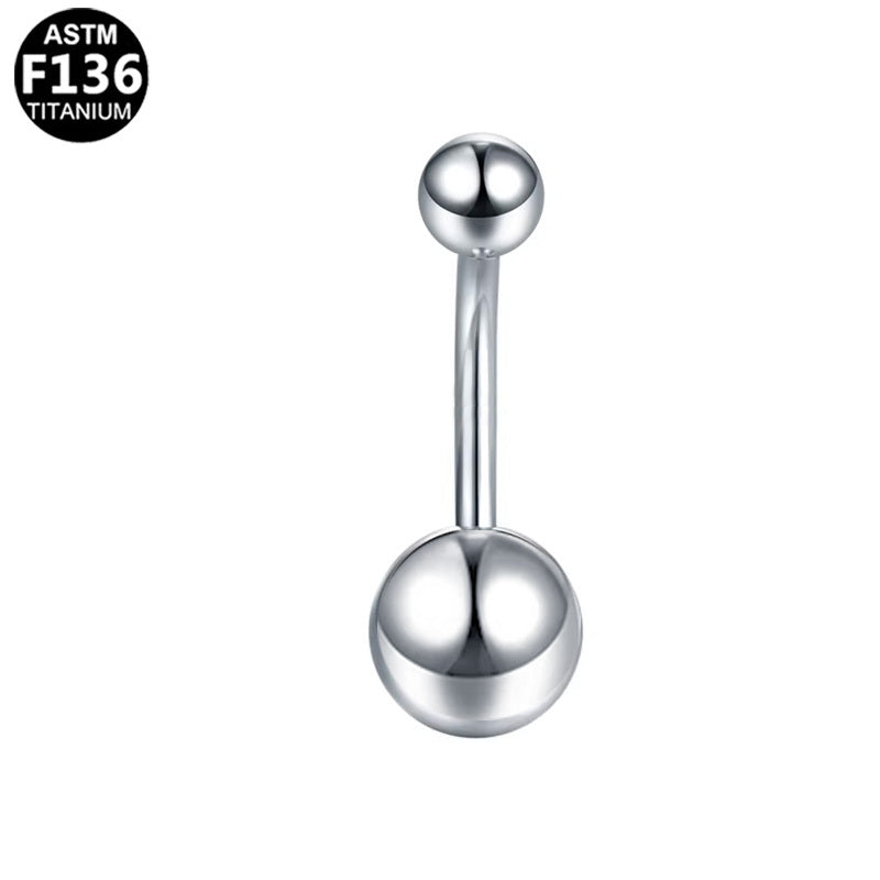 ASTM F136 Titanium 14G Internal Thread Belly Button Ring  Essential Classic Hypoallergenic Piercing Jewelry