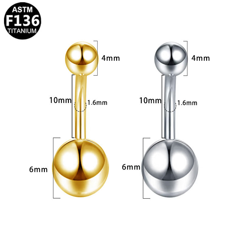 ASTM F136 Titanium 14G Internal Thread Belly Button Ring  Essential Classic Hypoallergenic Piercing Jewelry