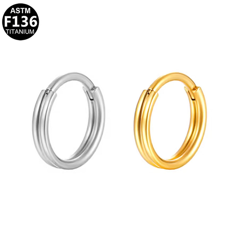 ASTM F136 Titanium 16G Segment Clicker Hypoallergenic Simple Piercing Jewelry